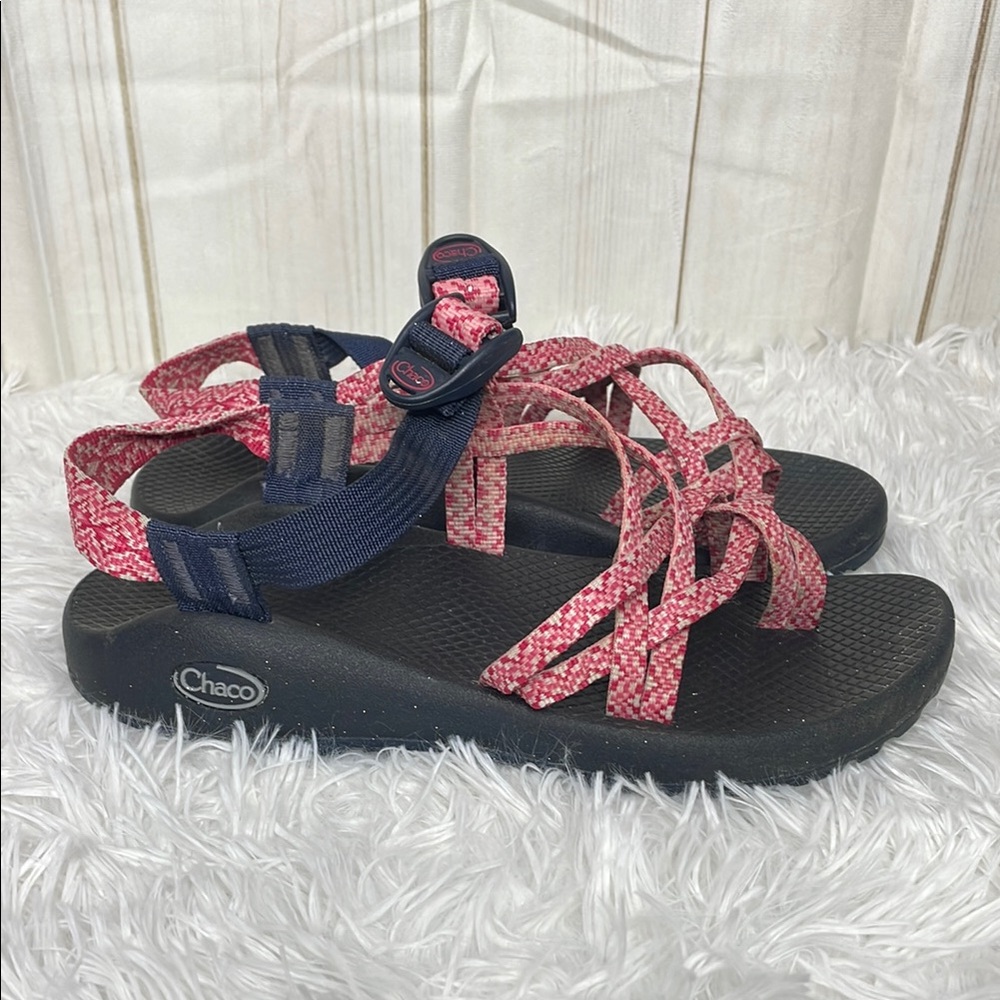 Chaco Women’s Pink and Black Sandals